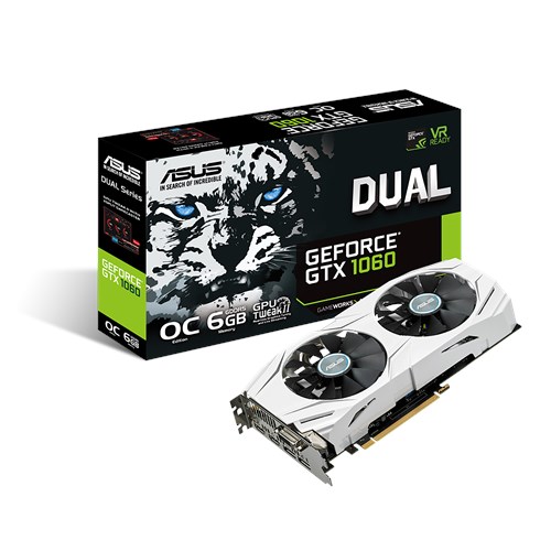 VGA ASUS NVIDIA GeForce GTX1060 Dual OC 6GB GDDR5 _ DUAL-GTX1060-O6G (318MT)